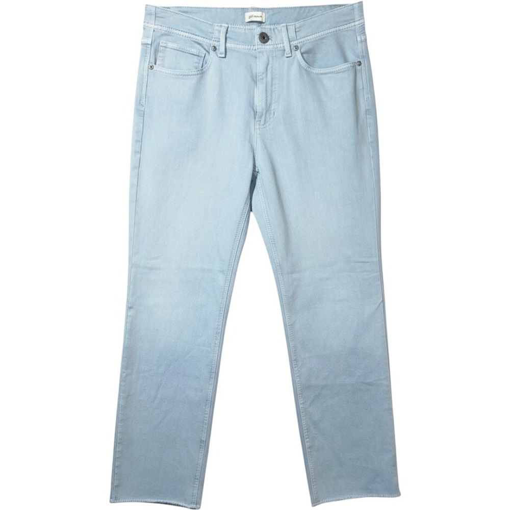 J.Jill Womens Light Blue Straight Leg Denim Jeans Raw Hem Size 8